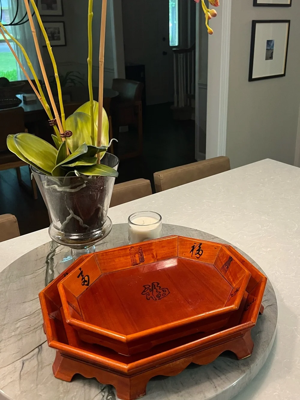 Vintage Korean Wooden nesting trays